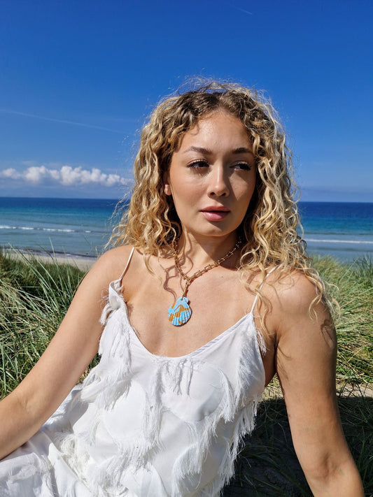 'Schiaparelli and the Sea' Sea Scallop Shell Pendant