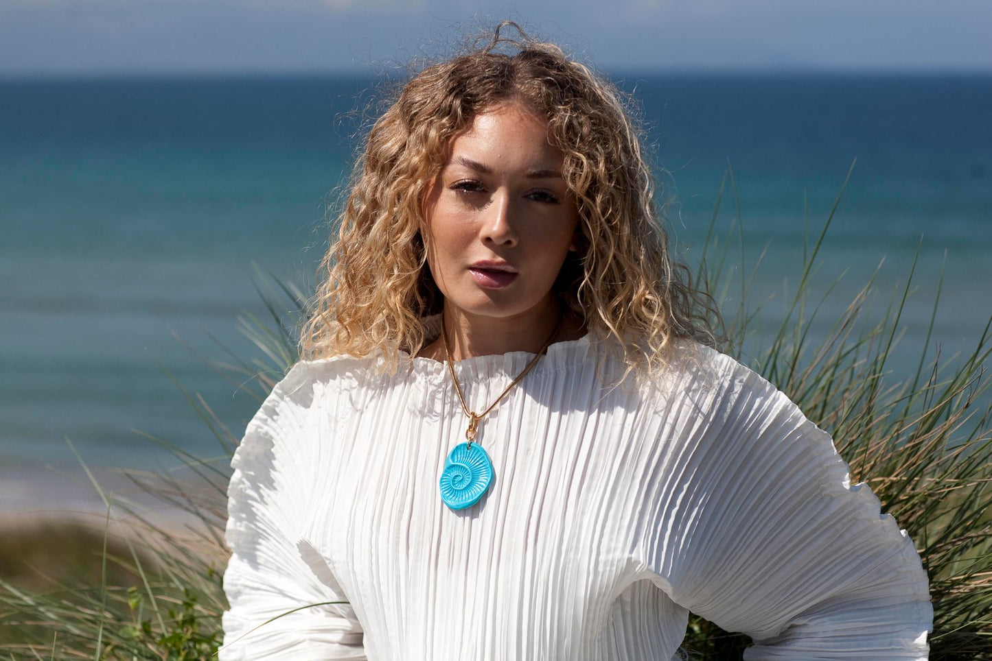 'Schiaparelli and the Sea' Shark Eye Shell Pendant