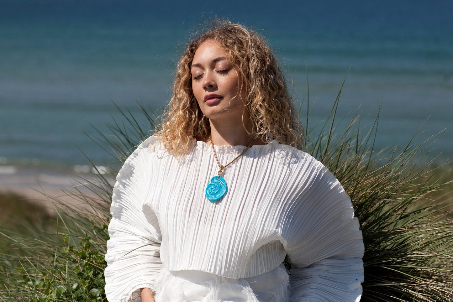 'Schiaparelli and the Sea' Shark Eye Shell Pendant