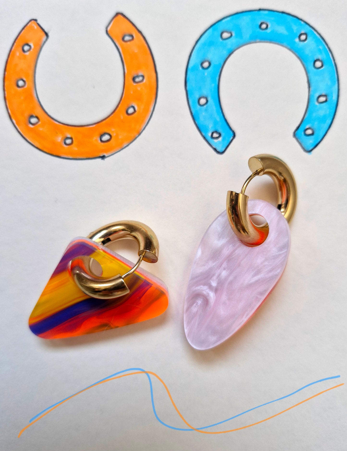 'birth of day' charm hoop earrings