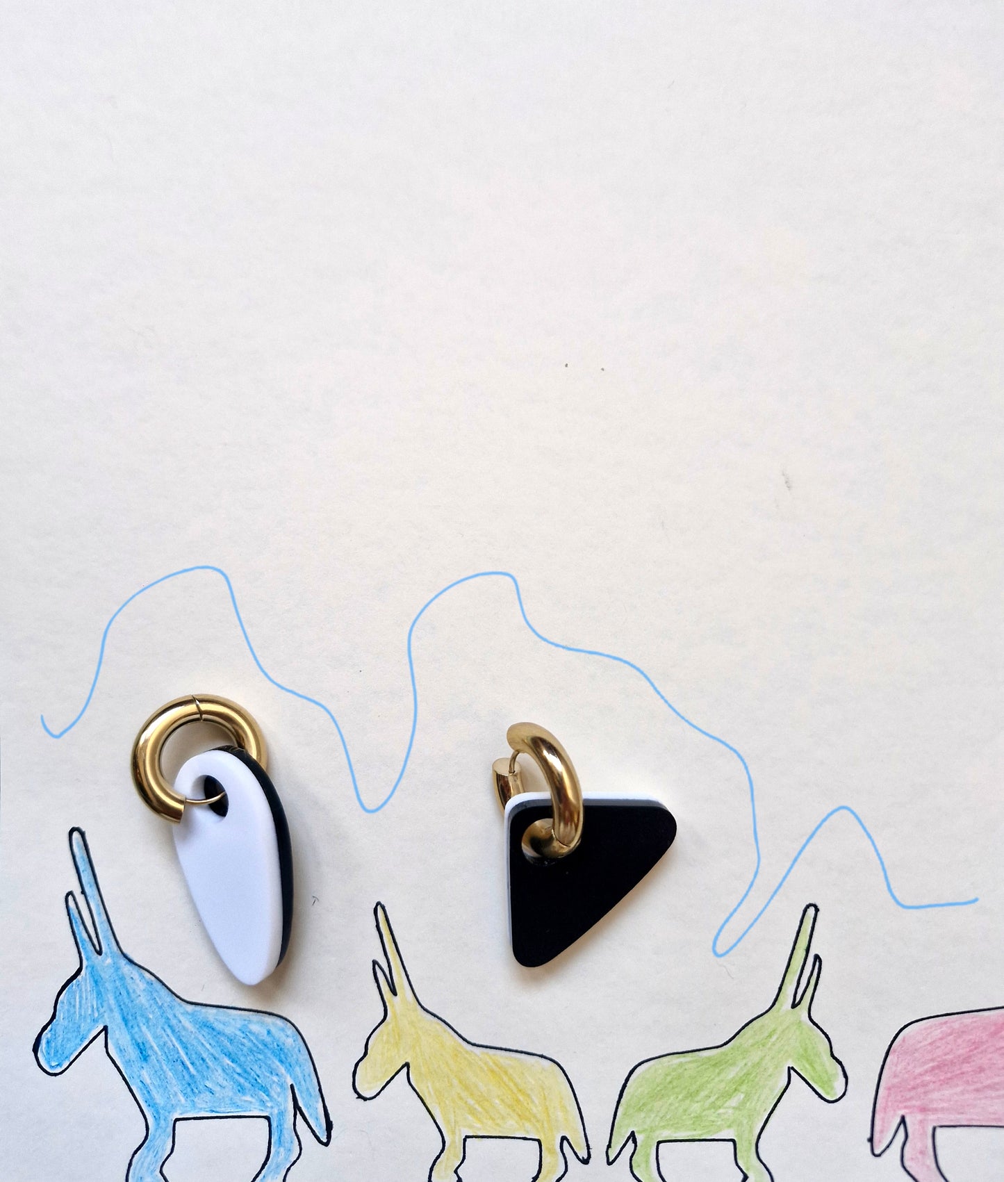 'birth of day' charm hoop earrings