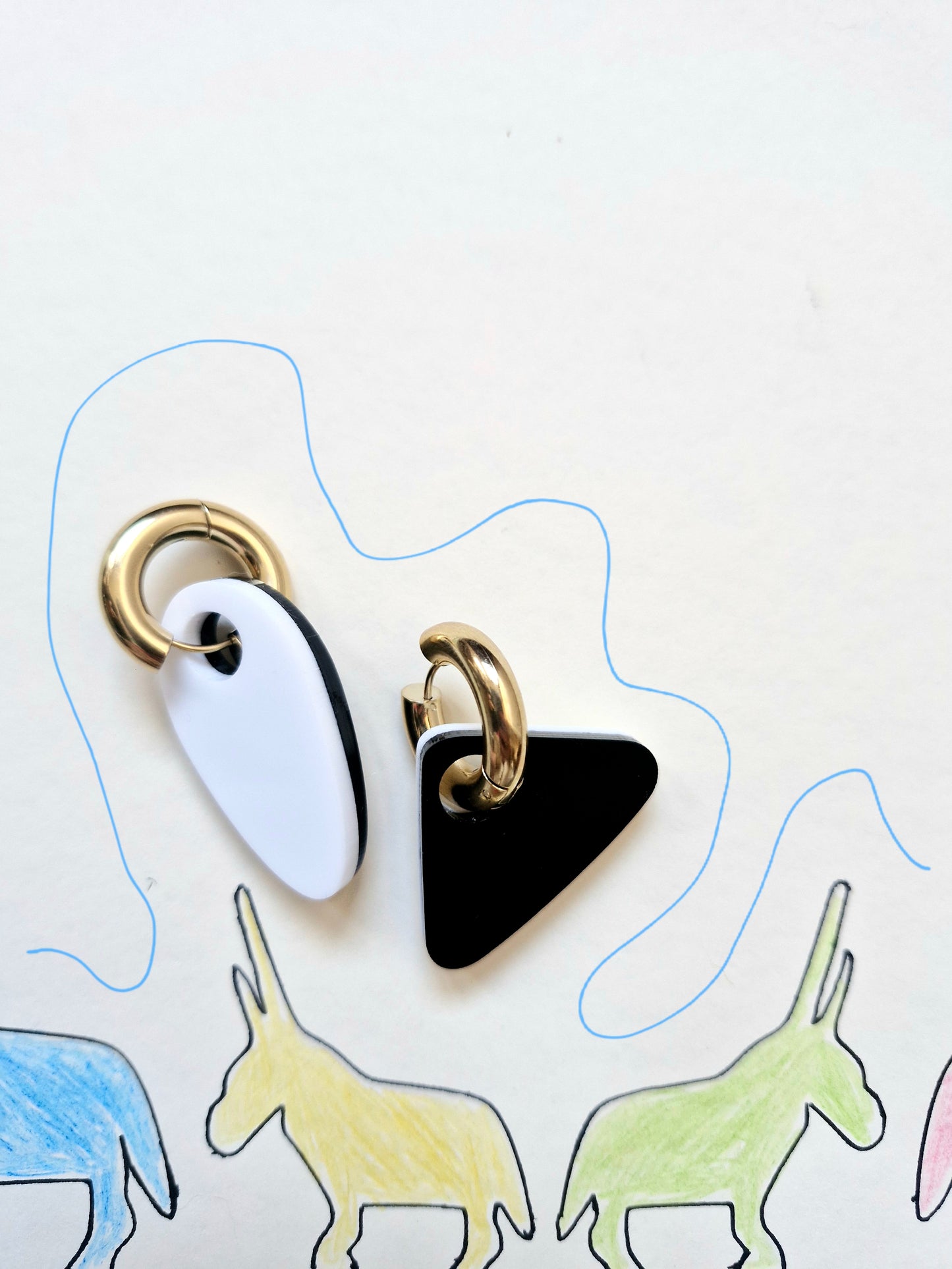 'birth of day' charm hoop earrings