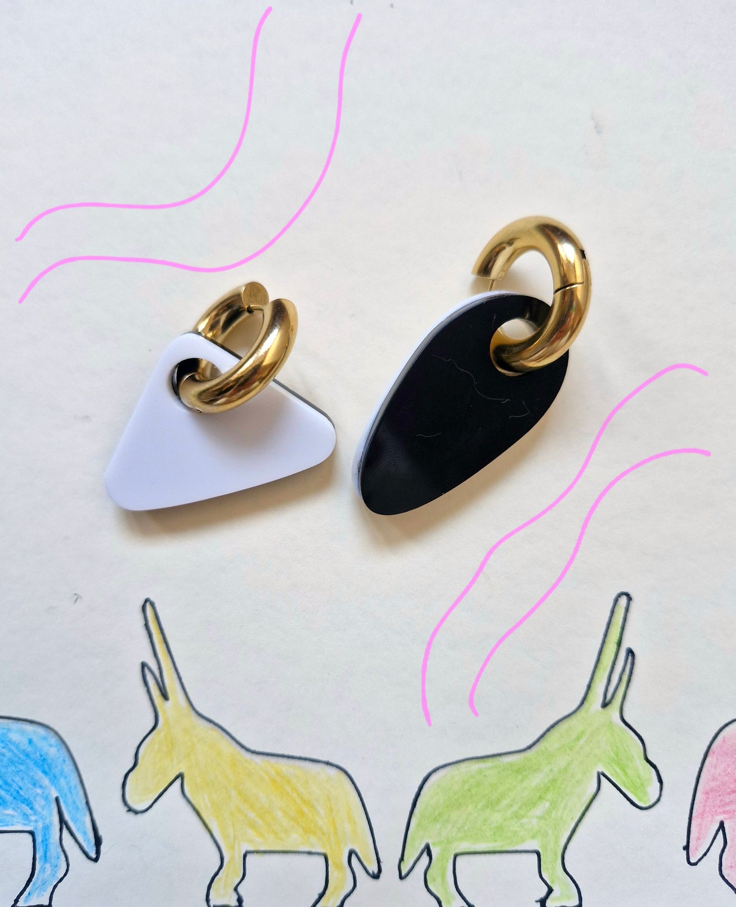 'birth of day' charm hoop earrings